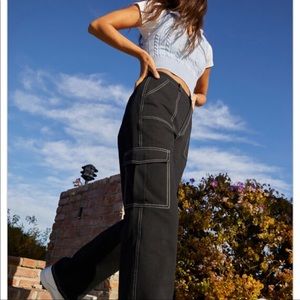 black and white jeans